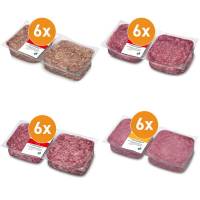 FrostFutter BARF Frostfleisch Basis Paket vom Rind und Geflügel