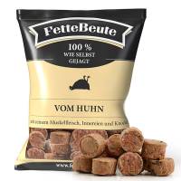 FrostFutter.de - FetteBeute BARF Komplettmenü Nuggets mit rein tierischer Rezeptur vom Huhn