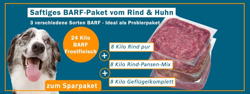 zum Probe-BARF-Paket Maxi für Hunde